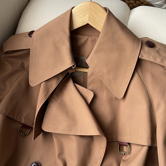 VINTAGE 1970s ETIENNE AIGNER TRENCH COAT SIZE 8 - Picture 5 of 13
